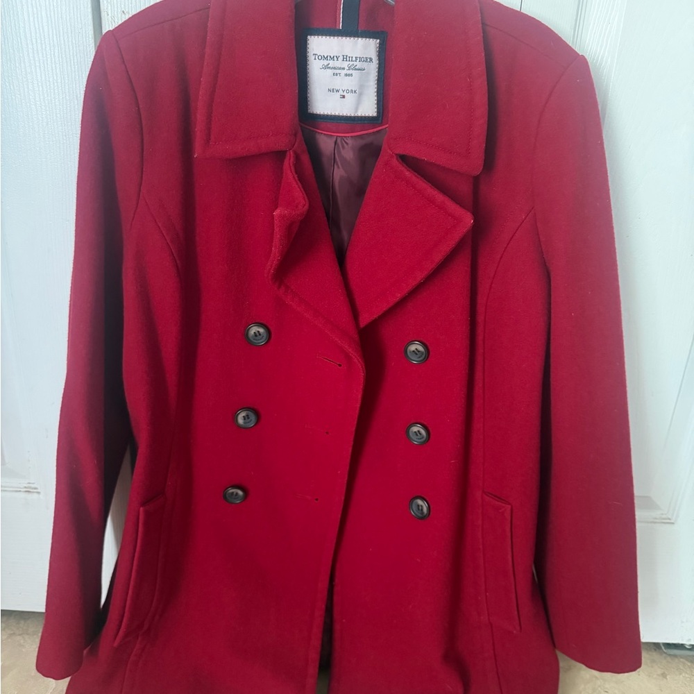 Tommy Hilfiger Women's Bold Red Peacoat